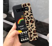 For Samsung S10+ S10E S10 Cover Liquid Silicone Cow Print Lovely Case Back Shell Fundas For Galaxy S10 Plus S 10 Soft Matte Capa