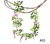 Artificial Glycine Vine Crown, Wedding Bow Decoration, Plant, Rattan Leaf, Fake Flower, Ivory Wall, 1.8 M