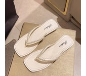 Casual Lightweight Pearl Slippers Non Slip Soft Bottom Women's Slippers Women Shoes Flat Flip Flop Sandals Seaside