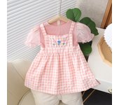 Vestido de princesa para bebé, vestidos de verano para bebé, vestidos de cuadros para niña