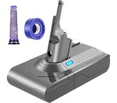 21.6V V8 Battery Adapter+Pre-Filter+Rear Filter Replace for Dyson V8 Batteries V8 Absolute V8 Animal Vacuum Cleaner
