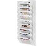 Soporte colgante de pared para archivos, organizador de documentos de papel de 12 niveles, revistero para oficina, hogar, escuela, accesorios, suministros, color blanco
