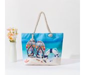Ethnic Style Beach Tote Bag with Double Handles for Women - Fashionable and Spacious Bag for Beach Essentials