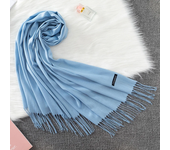 Winter Female Scarf Cashmere Shawls Wraps Women Solid Long Hijab Stoles Pashmina Bufanda Tassel Autumn Lady Headband