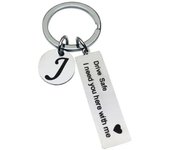 Drive Safe Keychains A-Z Initials Letters Men Women Stainless Steel Key Chain Birthday Chritsmas Father's Day Gifts Jewelry