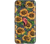 Case for ASUS ROG Phone 3 ZS661KS Case Black Matte Silicone Back Cover Phone Cases For ASUS zs661ks Flowers Fashion Bumper Capa