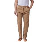 Pantalones casuales masculinos sueltos, grandes, elásticos, pantalones de algodón de cintura elástica y pantalones sólidos
