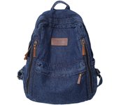 Nueva moda simple trend mochila de gran capacidad bolsa de mezclilla duradera universidad escuela secundaria junior escuela secundaria estudiante bolsa