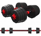 Ajustables, Juego de Pesas con Barra Libremente Combinable con Barras ConexióN, 10/15KG Kit de Levantamiento de Pesas para Gimnasio en casa, Pesos Fitness para Hombres/Mujeres