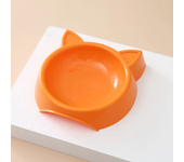 Pets Food Bowl Cat Face Shape Large Capacity Feeding Dish Solid Color Cat Food Bowl Pet Water Drinking Feeder for Small Dog Bowl