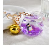LLavero de Animales Marinos de tanque de peces dorados, arena movediza en botella de aceite, Accesorios de escritorio, colgante de bolsa, nuevo