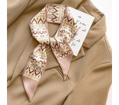 88x 7cm Wrap Poly Silk Slip Twill Y Narrow Edge perfume Small Long Scarf Design