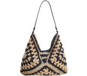 Straw Shoulder Bag for Women Vintage Hobo Bag Beach Handbag Fashion Tote Bag Everyday Bag Summer