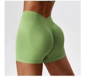 New V back seamless yoga shorts women scrunch butt shorts workout gym shorts push up booty shorts seamless gym clothing fitness