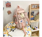 Mochila Grande Impermeable Para Escuela, Universidad, Informal, Con Múltiples Bolsillos, Para Viaje, Senderismo, Color Verde