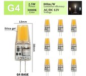10pcs G4 LED Bulb 2W 3W AC DC12V 24V 2835 SMD Dimmable Warm Cold White 360 Degree Angle Chandelier Light Replace Halogen Lamp
