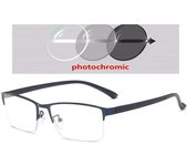 Semi-Rimless Steampunk Shortsighted Prescription Glasses Women Men Anti Blue Rays Computer Mya Spectacles 0 -0.5 -0.75 To -6