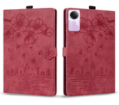 Tablet for Xiaomi Redmi Pad SE Case Cute Cat Flower Embossed Magnetic Shell Silicone Back for Xiaomi Redmi Pad SE 11 inch Cover