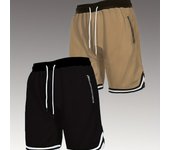 Conjunto de 2 pantalones cortos para hombre, frescos y sueltos para el verano, pantalones de baloncesto casuales, pantalones de