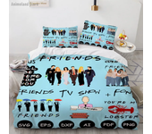 Friends TV Movie Bedding Set Duvet Cover Sets Pillowcase Single Double Twin Full Queen King Size For Bedroom Decor(No Sheet)