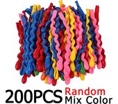 100/200PCS Spiral Balloon Assorted Color Balloons Screw Twisted Latex Balloons Decorating Accessories for Gathering Party Birthday Party Wedding Decoration Design Creative Magic Performance Props Cute Fun Children's Day Decorations Gift for Boys Girls ZYF