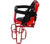 Rear Child Bike Seat W/ Safety Belt U-shaped Guardrails & Footrest  Brackets Baby Kids Bicycle Chair Carrier Removable Stability
