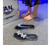 Flip-flops for women summer new butterfly crystal transparent flip-flops for outdoor wear non-slip durable flip-flops sandals