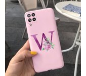 Case For Samsung Galaxy A22 Cases Lovely Letters Flower Phone Cover Silicone Funda For Coque Samsung A22 4G 5G A 22 2021 Housing