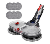 Electric Mop Head Attachment for Dyson V7 V8 V10 V11 V12 V15, Dual Rotating Motors with 6 Pieces Washable Mop Pads