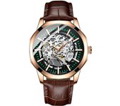 AILANG-reloj mecánico automático para hombre, cronógrafo de moda, resistente al agua, Serie de tecnología negra