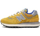Leten Authentic 100%  NB 574 Yellow Blue White / Grey Running Shoes Work shoes