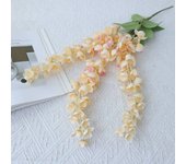 3 Fork Artificial Flower Vine Multicolor Bushy Petals Simulation Wisteria Flower Green Leaves 60cm Long Silk Flower String