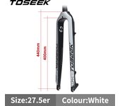 TOSEEK Carbon Fork 29 Straight Tube Bike Fork 560g Hard Carbon Mtb Fork 29 Front Fork For Bicycle