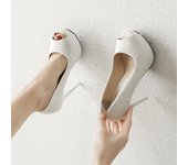 Mujer Alto High Heel Plataforma Abierta Punta Pumps Slip-on Clear Cute Fiesta Sandalias  Heels