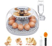 Automatic egg transfer incubator, 12 eggs, humidity control, plastic material