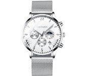 Hombre de negocios reloj automático de cuarzo reloj de pulsera resistente al agua