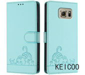 For Samsung Galaxy S6 S7 S8 s9 Edge plus s9plus carcasa Antisísmica y impresa multifuncional protección de gatitos