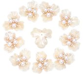 10PCS Apparel Sewing Crystal Hat Accessories Pearl Button Headwear Clip Rhinestone Buttons Pearl Hairpins