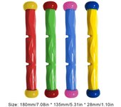4 Uds juguetes de buceo de verano de plástico para niños juguetes de agua para piscina anillo de hierba de agua accesorios de piscina de buceo con delfines