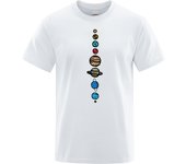 Nine Planets Mens T-Shirt Universe Solar System Men Tops Brand Short Sleeves O-Neck T Shirt Planets Colour Vintage Tee Shirt