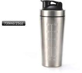 New Stainless Steel Cup Vacuum Mixer Outdoor Drink Kettle Detachable Double Layer Whey Protein Powder Sports Shaker Water Bottle