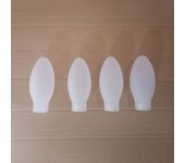 1/4/8pcs Pack clear frost G9 glass shade replacement 20mm opening hole bullet pattern G9 lampshade cover 10cm long bulb cover