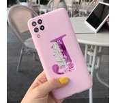 Case For Samsung Galaxy A22 Cases Lovely Letters Flower Phone Cover Silicone Funda For Coque Samsung A22 4G 5G A 22 2021 Housing