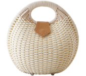 Holiday Shell Handbags Personality Cute Rattan Bag Casual Small Round Tote Woven Female Fashion Beach Bag