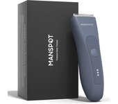 MANSPOT Manscape Groin & Body Hair Trimmer for Men, Electric Ball Pubic Trimmer Shaver,Manscape Kit with 4 Guard,Replaceable Ceramic Blade Heads,Waterproof Wet/Dry Shaver,90 Minutes Shaving