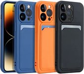 Silicone Wallet Phone Case For iPhone 14 13 12 11 15 Pro Max Card Slot Shockproof Protection Cover 14 Plus 13 Pro Max Accessory