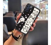 Phone Pouch Anti-dust Phone Case For OPPO Reno6 Pro Durable Mobile Case Fashion Design Cartoon Shockproof TPU Protective