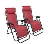【PACK 2 SILLAS】 Silla plegable gravedad cero tumbona ajustable sillón reclinable con reposacabeza gravedad, medida 165x65x110 peso 6kilos cero para playa, jardín, terraza, patio