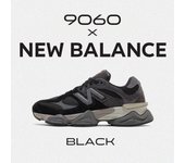 Leten 100% original  9060 Sneakers black Castlerock gray U9060BLK Men's and women's casual sports shoes Work shoes