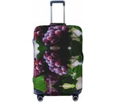 Great White Shark Luggage Cover Washable Elasticated Luggage Covers for Suitcase tsa Approved Stylish Dust and Scratch Resistant Luggage Case Protector for Kids and Adults-Grape